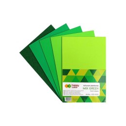 Arkusz piankowy Happy Color kolor: mix zielony 5 ark. 200mm x 300mm (HA 7135 2030-GREEN)