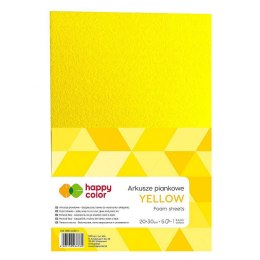 Arkusz piankowy Happy Color kolor: żółty 5 ark. 210mm x 297mm (HA 7130 2030-1)