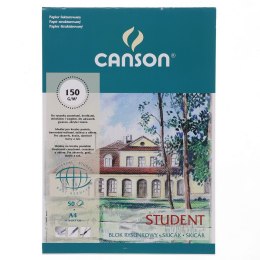 Blok rysunkowy Canson Student A4 biały 150g 50k (400084732)