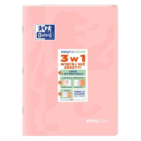 Zeszyt EASYBOOK PASTEL A4 60k. 90g krata Oxford (400161237)