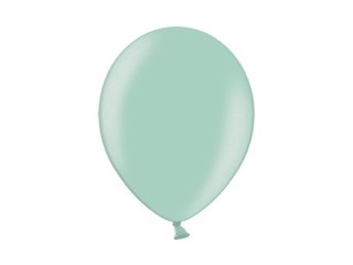 Balon gumowy metalizowany 100 szt zielony jasny Partydeco