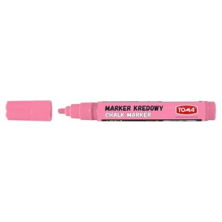Marker specjalistyczny pastelowy rózowy kredowy wkład różany 4,5mm okrągła końcówka Toma (To-292)