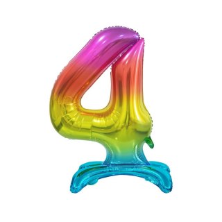 Balon gumowy Beauty&Charm cyfra stojąca tęczowa tęczowa 30cal Godan (BC-AST4)