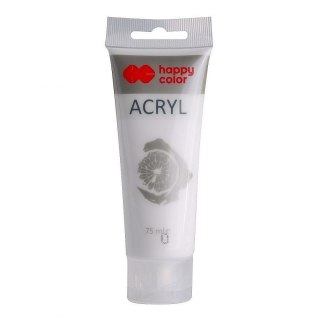 Farba akrylowa kolor: biały tytanowy 75ml Happy Color (HA 7370 0075-0)