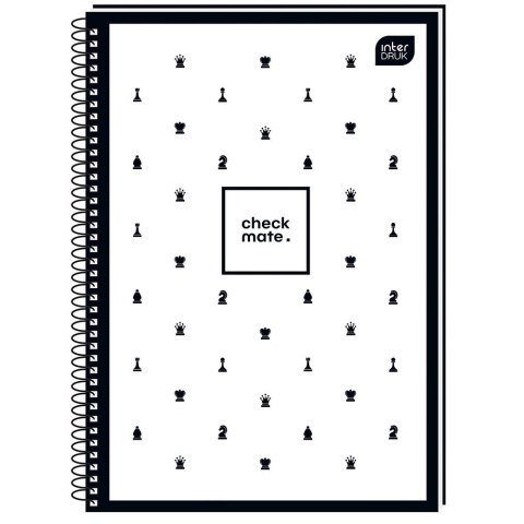 Kołozeszyt (kołonotatnik) SOFT TOUCH CHESS 5902277314000 A4 80k. 70g kratka Interdruk (KOŁOZA480STC)