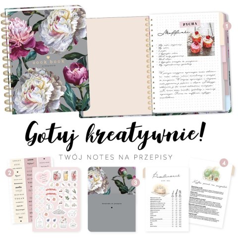 Kołozeszyt (kołonotatnik) przepiśnik A5 240k. kropki/tagi Interdruk (PRZEPCOOK)