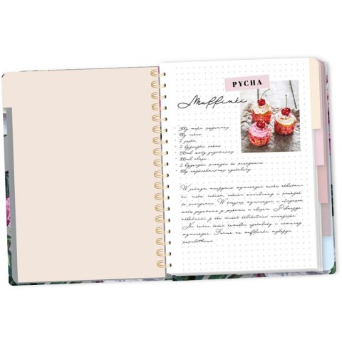 Kołozeszyt (kołonotatnik) przepiśnik A5 240k. kropki/tagi Interdruk (PRZEPCOOK)