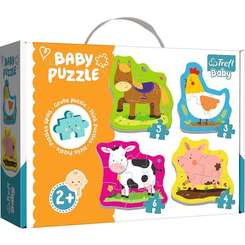 Puzzle baby classic zierzęta na wsi 3, 4, 5, 6 el. Trefl (36070)