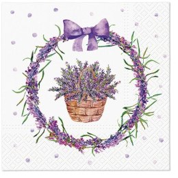 Serwetki Paw Lavender Basket - mix nadruk 330mm x 330mm (TL123400)