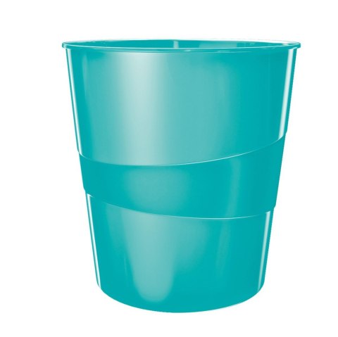 Kosz na śmieci WOW polistyren PS kolor: turkusowy 15L Leitz (52781051)