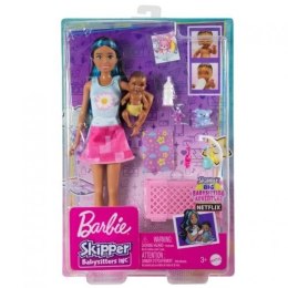 Lalka Barbie Skipper opiekunka z maluszkiem 290mm (HJY34)