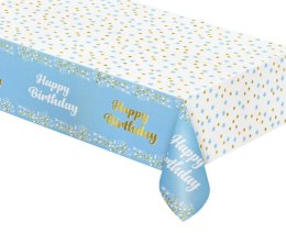 Obrus Godan Happy Birthday jasnoniebieski 1370mm x 1830mm (SH-OHBN)