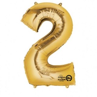 Balon foliowy złota 2 Amscan (2824601)