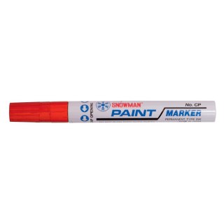 Marker olejowy gruby czerwony wkład czerwony 1,5-3,00mm okrągła końcówka Snowman