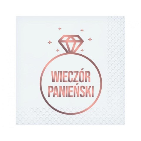 Serwetki Godan Wieczór Panieński 20 szt. - biały 330mm x 330mm (PW-SWPB)