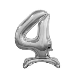 Balon gumowy Godan Beauty&Charm cyfra stojąca srebrna srebrna 30cal (BC-ASS4)