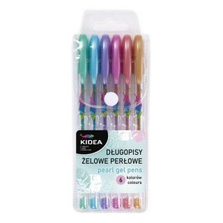 Długopis żelowy żelowy perłowe wkład mix Kidea (DZP6KA)