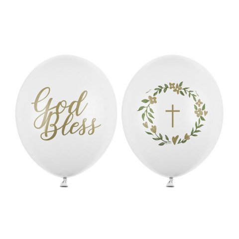 Balon gumowy biały Partydeco (SB14P-310-008)