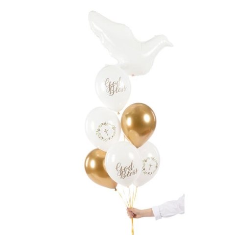Balon gumowy biały Partydeco (SB14P-310-008)