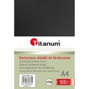 Karton do bindowania Titanum błyszczący - chromolux A4 - czarny 250g