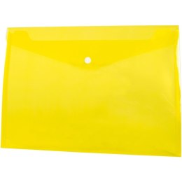 Teczka plastikowa na guzik Tetis koperta pp A4 kolor: żółty 140 mic. 235mm x 330mm (BT611-Y)