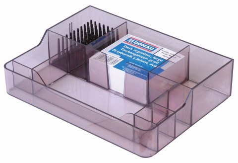 Przybornik na biurko dymny poliester Donau (7478001PL-02)