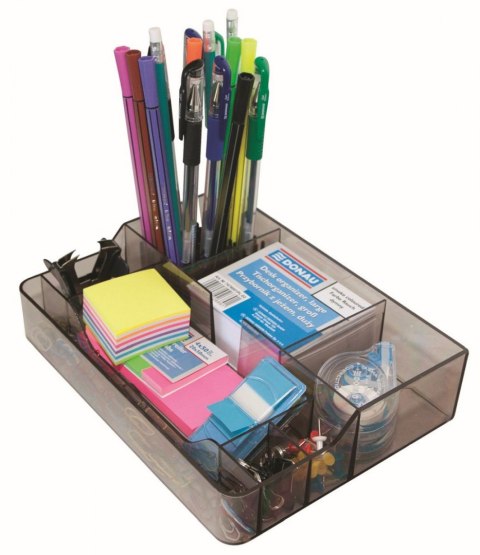 Przybornik na biurko dymny poliester Donau (7478001PL-02)