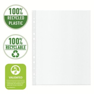 Koszulki na dokumenty Recycled Maxi groszkowa A4 kolor: bezbarwny typu U 70 mic. Esselte (627502)
