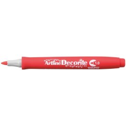 Marker permanentny Artline decorite, czerwony 1,0mm pędzelek końcówka (AR-033 2 2)