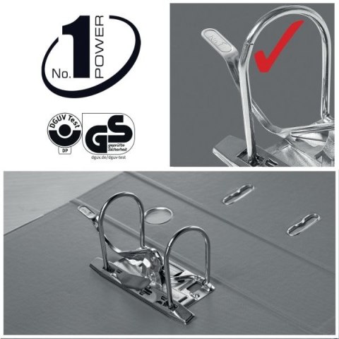 Segregator dźwigniowy No.1 Power Vivida A4 50mm żółty Esselte (624074)