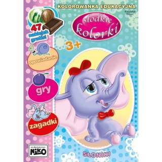 Książeczka edukacyjna Słodkie kolorki. Słoniki Niko