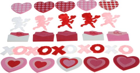 Naklejka (nalepka) Craft-Fun Series Titanum (serca, listy, amorki, xoxo)