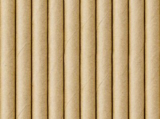 Słomka papierowe, kraft, 19.5cm 10 szt Partydeco (SPP9-031)
