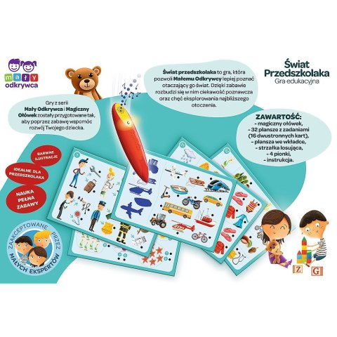 Gra edukacyjna Świat przedszkolaka Mały Odkrywca i Magiczny ołówek Świat przedszkolaka Magiczny ołówek Trefl (02112)