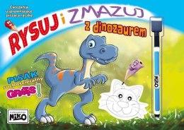 Książeczka edukacyjna Niko rysuj i zmazuj z Dinozaurem