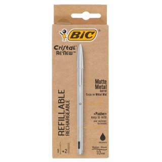 Długopis standardowy cristal RE'new wkład niebieski 1,0mm Bic (847897)