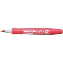 Marker specjalistyczny Artline czerwony metaliczny decorite, czerwony pędzelek końcówka (AR-035 2 8)
