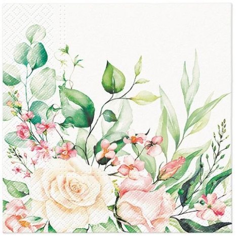 Serwetki Paw Lunch Floral Moments - mix nadruk [mm:] 330x330 (SDL136700)