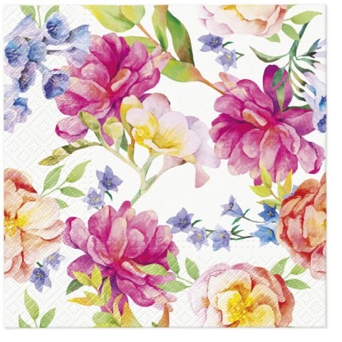 Serwetki Paw Lunch Orchid with Peony - mix nadruk 330mm x 330mm (SDL138000)