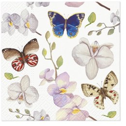 Serwetki Paw Lunch Orchidea Butterfly - mix nadruk 330mm x 330mm (SDL133700)