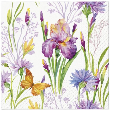 Serwetki Paw Tete Iris with Butterfly - mix nadruk 330mm x 330mm (TL121200)