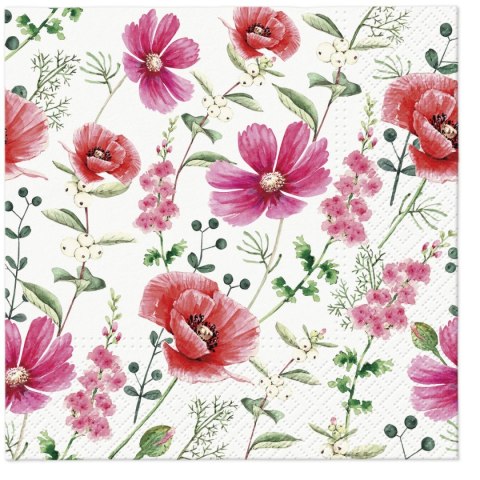 Serwetki Paw Tete Raspberry Flower - mix nadruk 330mm x 330mm (TL122300)