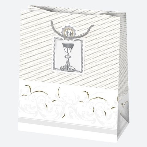 Torba prezentowa torba ozdobna komunia brokat A5 [mm:] 190x230x 105 Pol-mak (t4b)