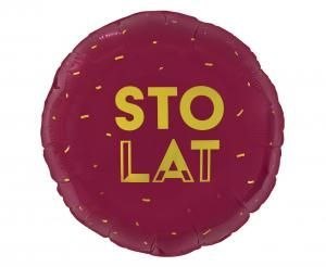 Balon foliowy Sto Lat (bordowy) 18cal Godan (FG-OSLB)