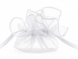 Organza Partydeco Woreczki z organzy, biały, 25cm (WRG6-008-10)