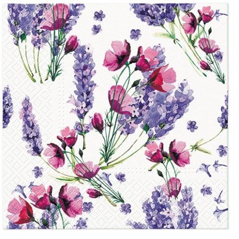 Serwetki Paw Lunch Lavender - mix nadruk 330mm x 330mm (SDL137000)