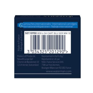 Naboje zwykły niebieski Waterman (S0110950)