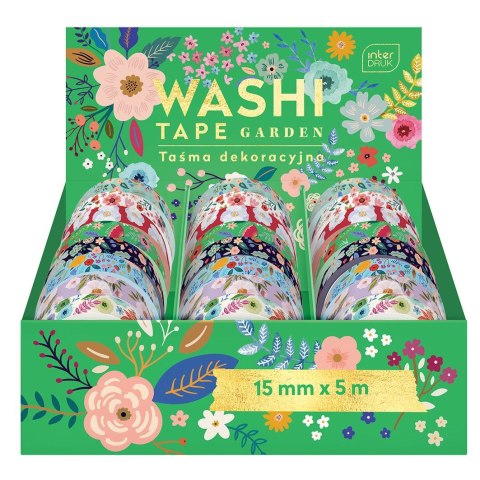 Taśma ozdobna taśma samoprzylepna GARDEN 5M 15x5 [mm x m] mix Interdruk (5902277325884)