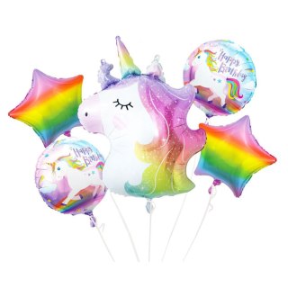 Balon foliowy zestaw 5 szt. Jednorożec Godan (BZ-HJED)