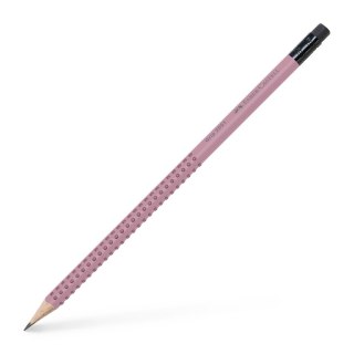 Ołówek Grip 2001 różowy z gumką B Faber Castell (217237 FC)